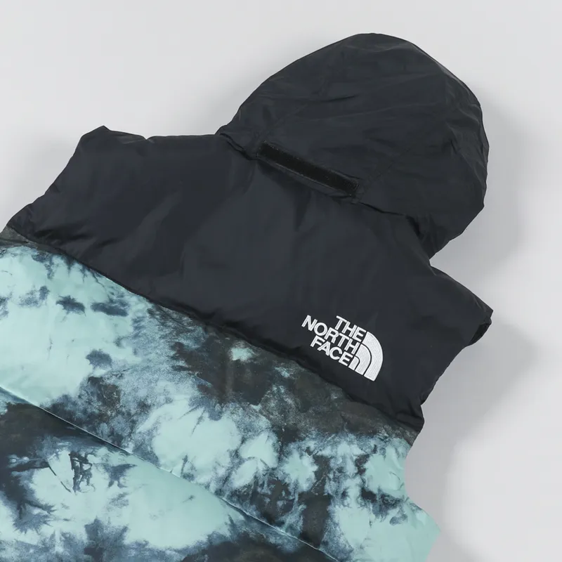 The North Face 1996 Retro Nuptse Insulated Down Vest Wasabi Ice Dye Print-10