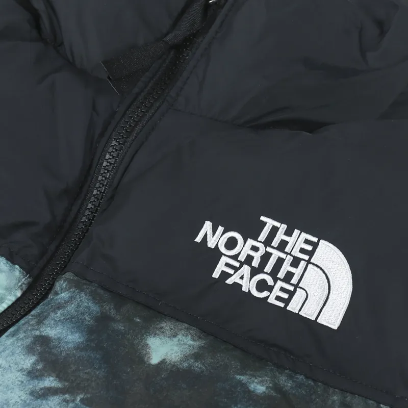 The North Face 1996 Retro Nuptse Insulated Down Vest Wasabi Ice Dye Print-2