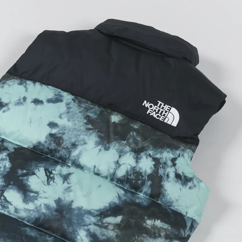 The North Face 1996 Retro Nuptse Insulated Down Vest Wasabi Ice Dye Print-6