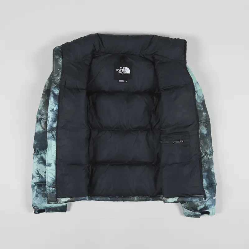 The North Face 1996 Retro Nuptse Insulated Down Jacket Wasabi Ice Dye Print-4