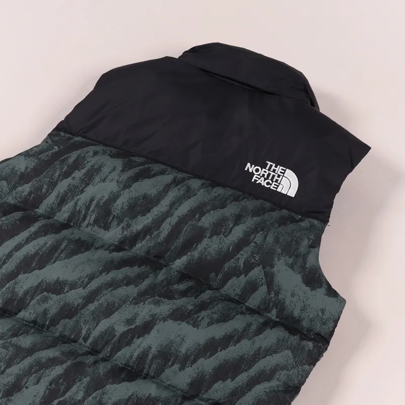 The North Face 1996 Retro Nuptse Insulated Down Vest Balsam Green Wooden Tiger Print-7