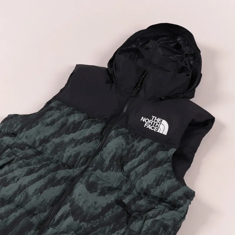 The North Face 1996 Retro Nuptse Insulated Down Vest Balsam Green Wooden Tiger Print-5