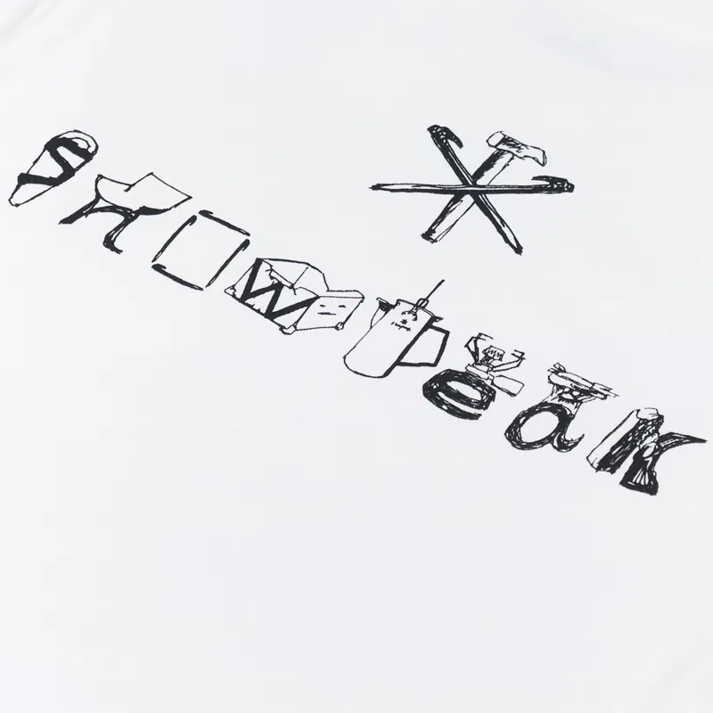 Snow Peak Printed Long Sleeve Camping Gear Logo T Shirt White-5
