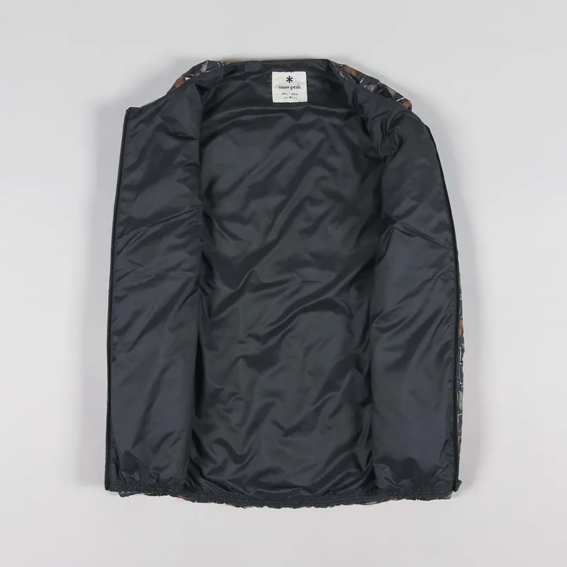 Snow Peak Printed Recycled Middle Down Vest Red-1