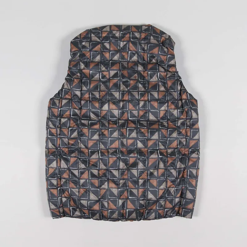 Snow Peak Printed Recycled Middle Down Vest Red-2