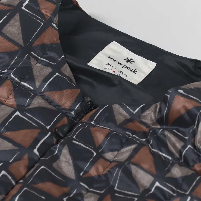 Snow Peak Printed Recycled Middle Down Vest Red-6