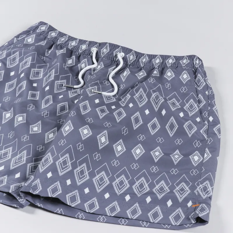Far Afield Printed Swim Shorts Diamonds Blue-2