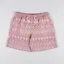 Far Afield Printed Swim Shorts Diamonds Mahogany Pink