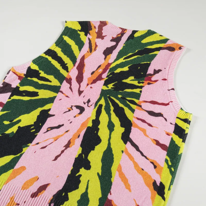 Stussy Printed Sweater Vest Pink-3