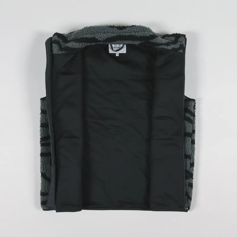 Carhartt WIP Prentis Vest Liner Deep Freeze Jacquard Slate Black-1