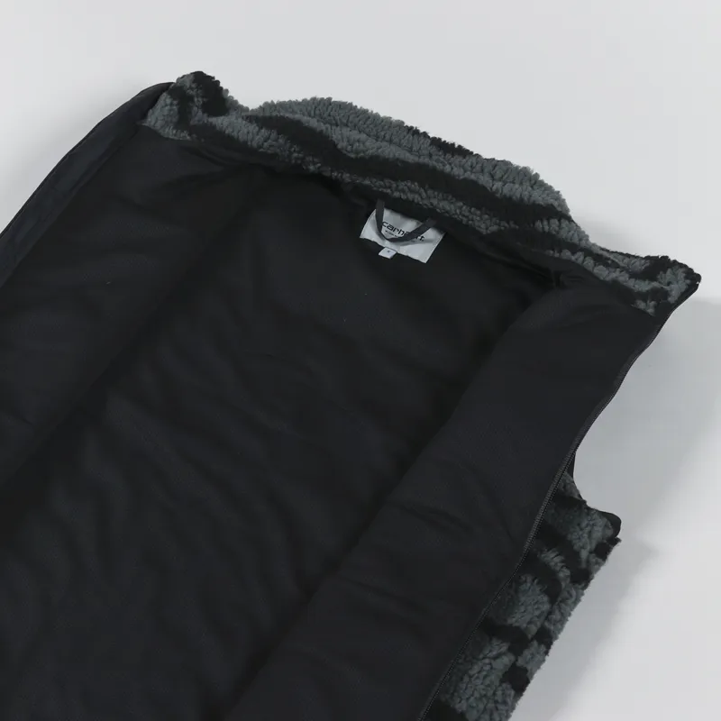 Carhartt WIP Prentis Vest Liner Deep Freeze Jacquard Slate Black-4