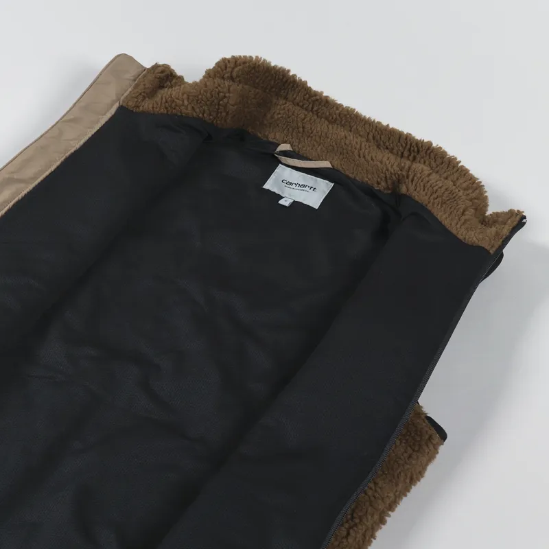 Carhartt WIP Prentis Vest Liner Tawny Leather-4