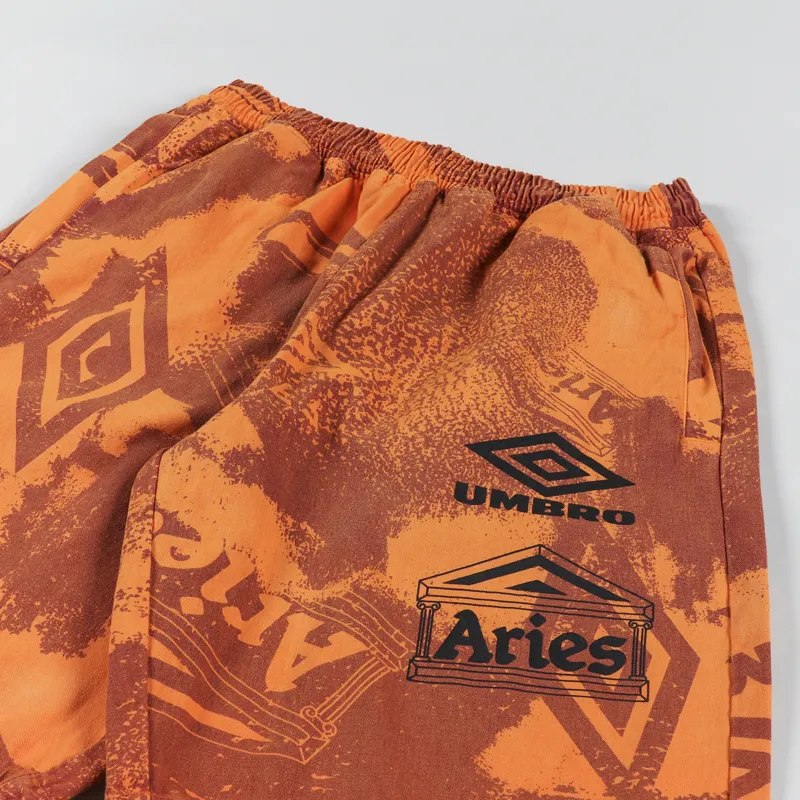 Aries X Umbro Pro 64 Shorts Orange-2