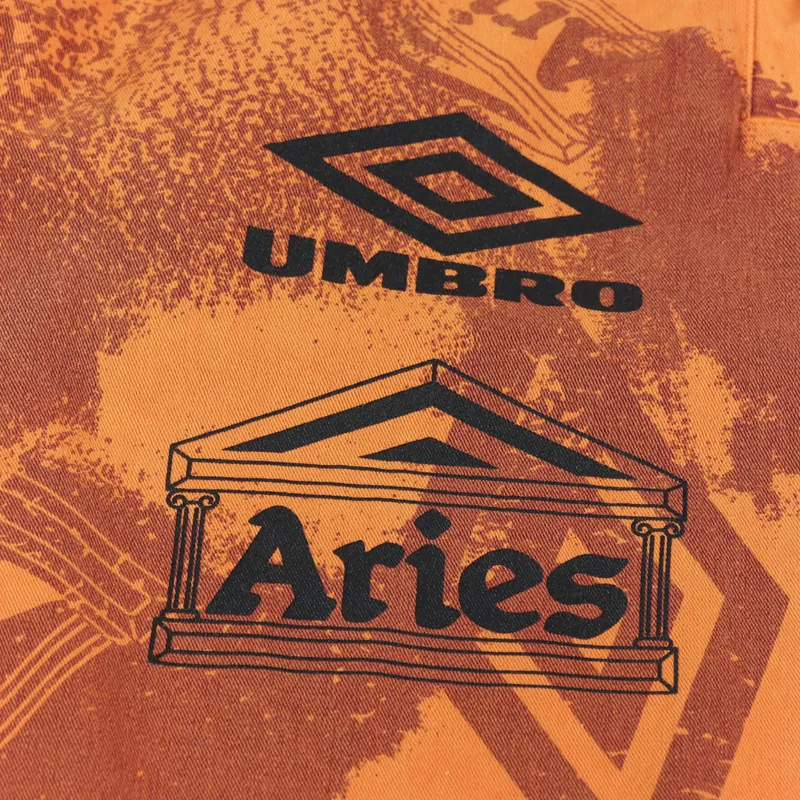 Aries X Umbro Pro 64 Shorts Orange-3