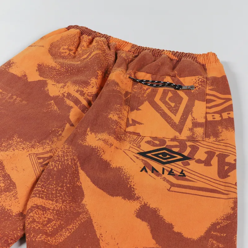 Aries X Umbro Pro 64 Shorts Orange-4