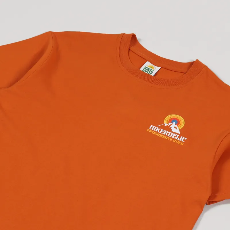 Hikerdelic Prog Rock T Shirt Burnt Orange Multi-3