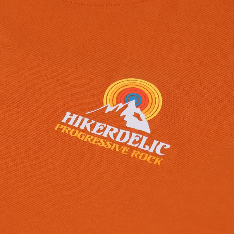 Hikerdelic Prog Rock T Shirt Burnt Orange Multi-5