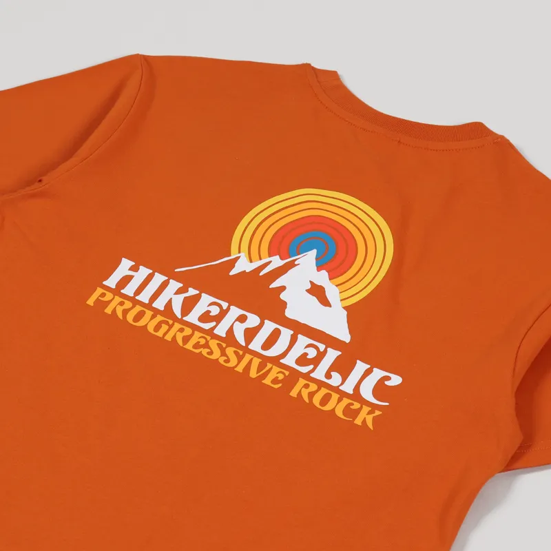 Hikerdelic Prog Rock T Shirt Burnt Orange Multi-2