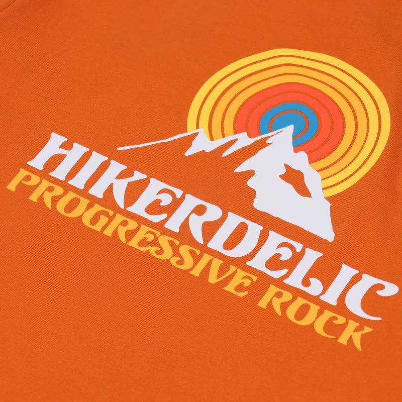 Hikerdelic Prog Rock T Shirt Burnt Orange Multi-4