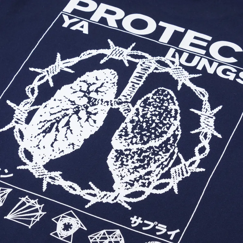 Edwin Protect Ya Lungs T Shirt Maritime Blue-5