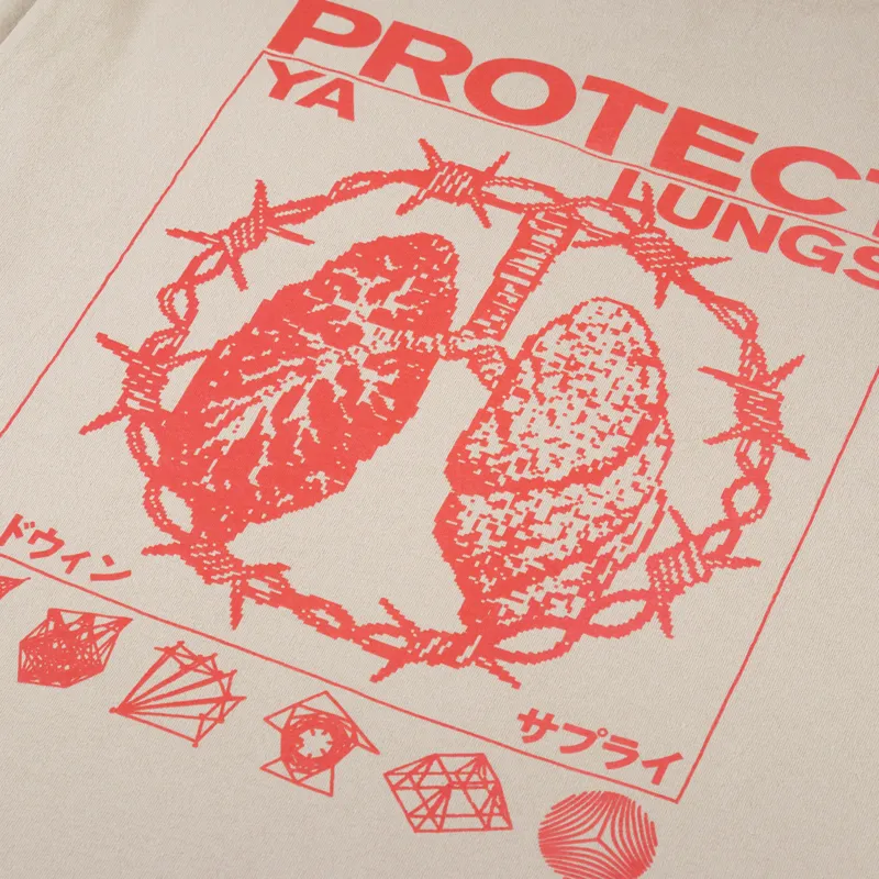 Edwin Protect Ya Lungs T Shirt White Pepper-4