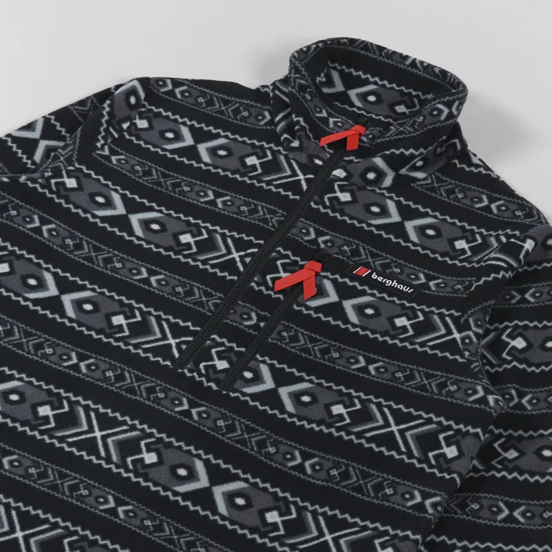 Berghaus Prism Printed Trango Half Zip Fleece Black-2