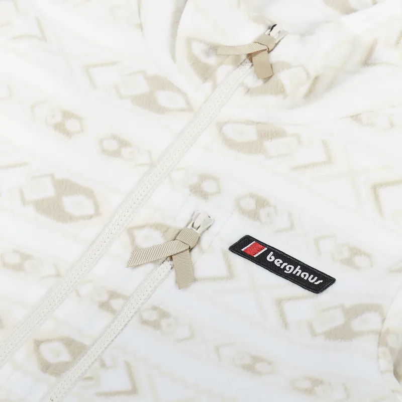 Berghaus Prism Printed Trango Half Zip Fleece Coconut Milk-5