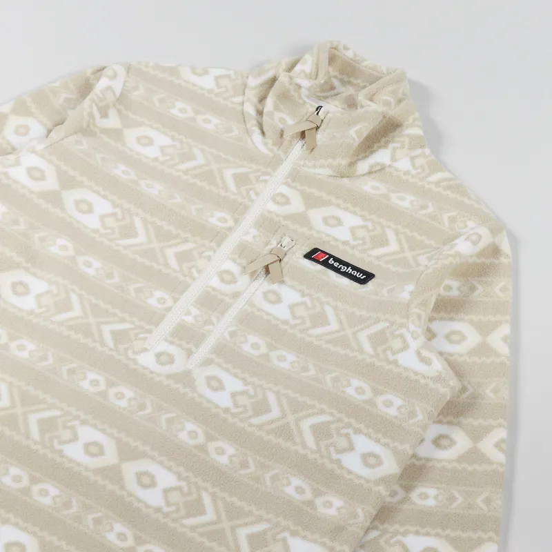 Berghaus Prism Printed Trango Half Zip Fleece Natural-2