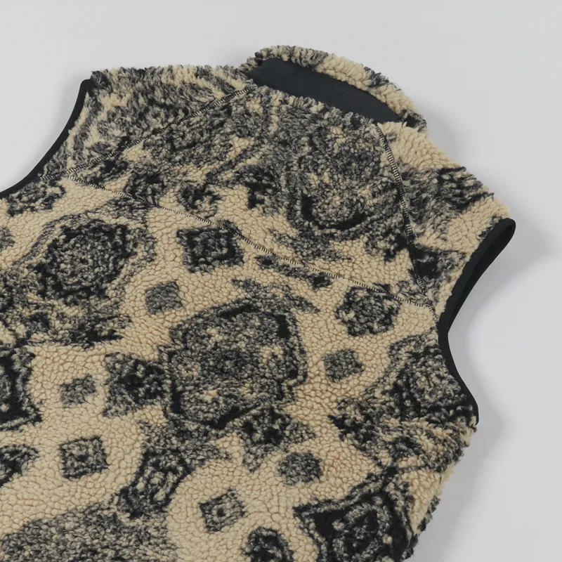 Carhartt WIP Prentis Vest Liner Verse Jacquard Dusty H Brown Soot Black-5