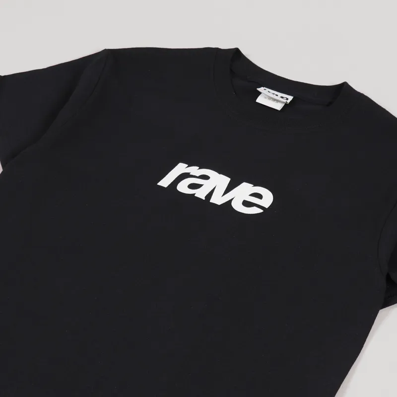 Rave Skateboards Puff Logo T Shirt Black-2