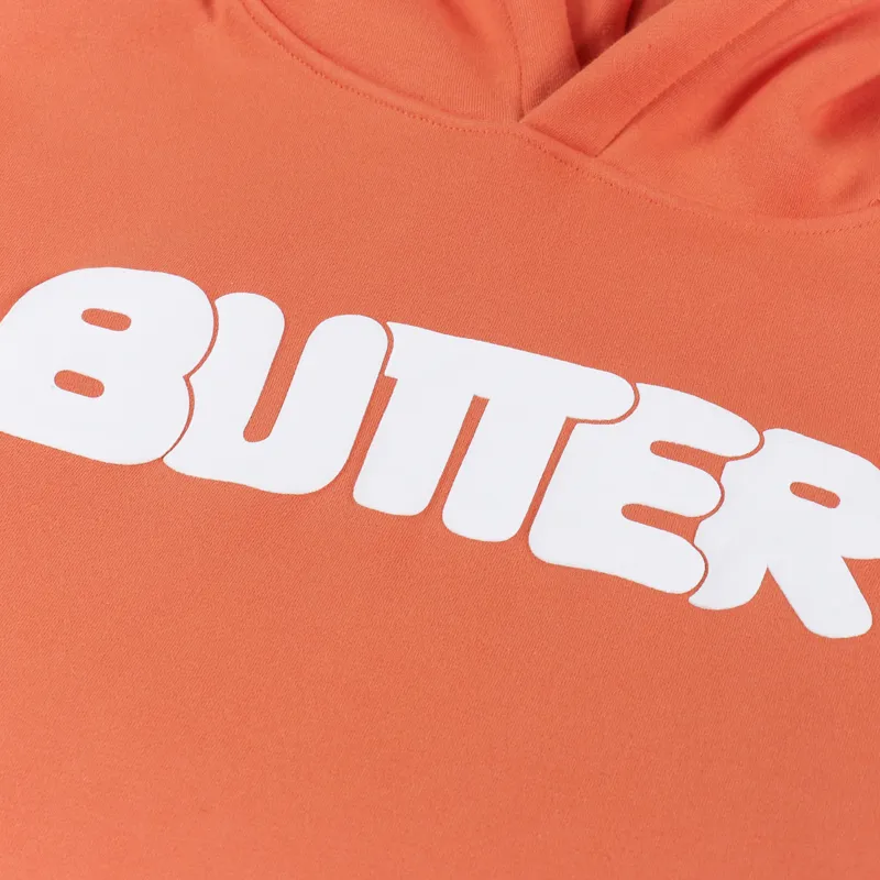Butter Goods Puff Rounded Pullover Hoodie Orange-4
