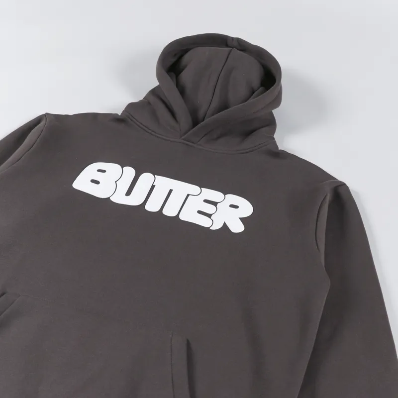 Butter Goods Puff Rounded Pullover Hoodie Washed Black-2