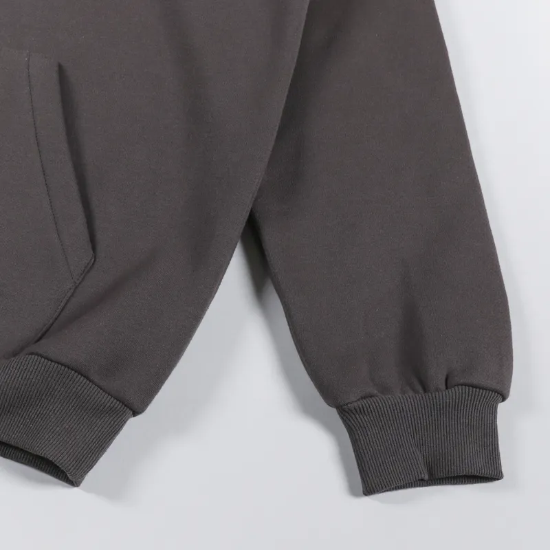 Butter Goods Puff Rounded Pullover Hoodie Washed Black-5