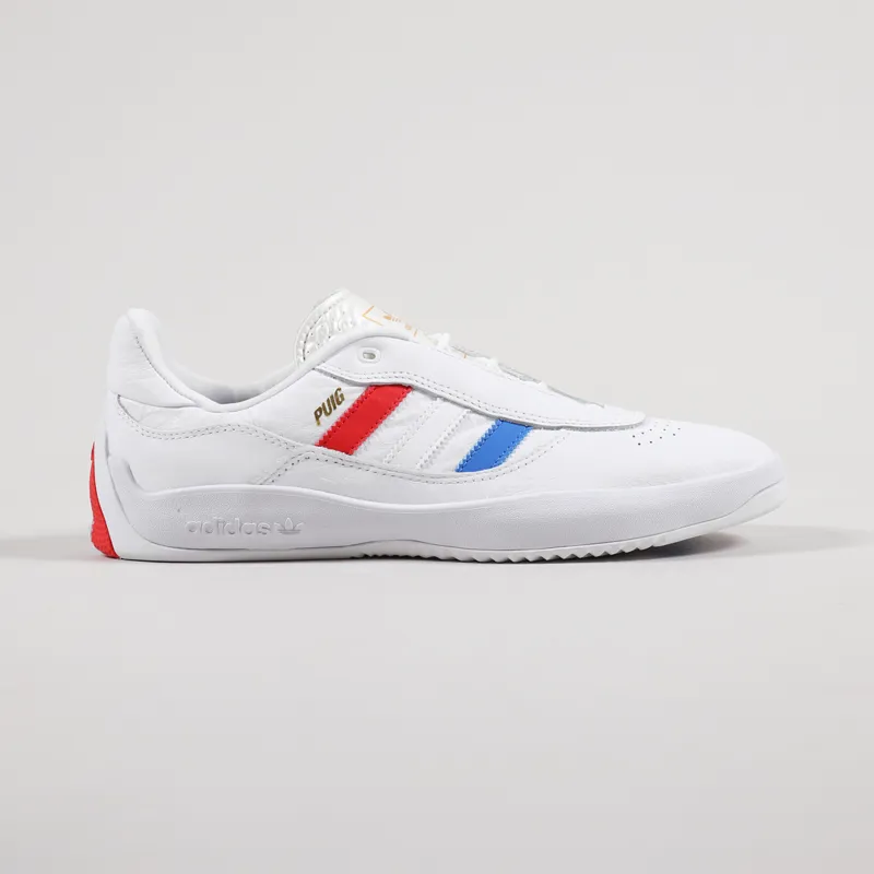 Adidas Skateboarding Puig Shoes White Blue Red-4