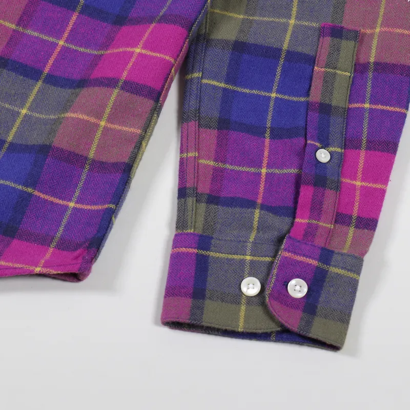 Portuguese Flannel Purple Check Shirt Purple-4
