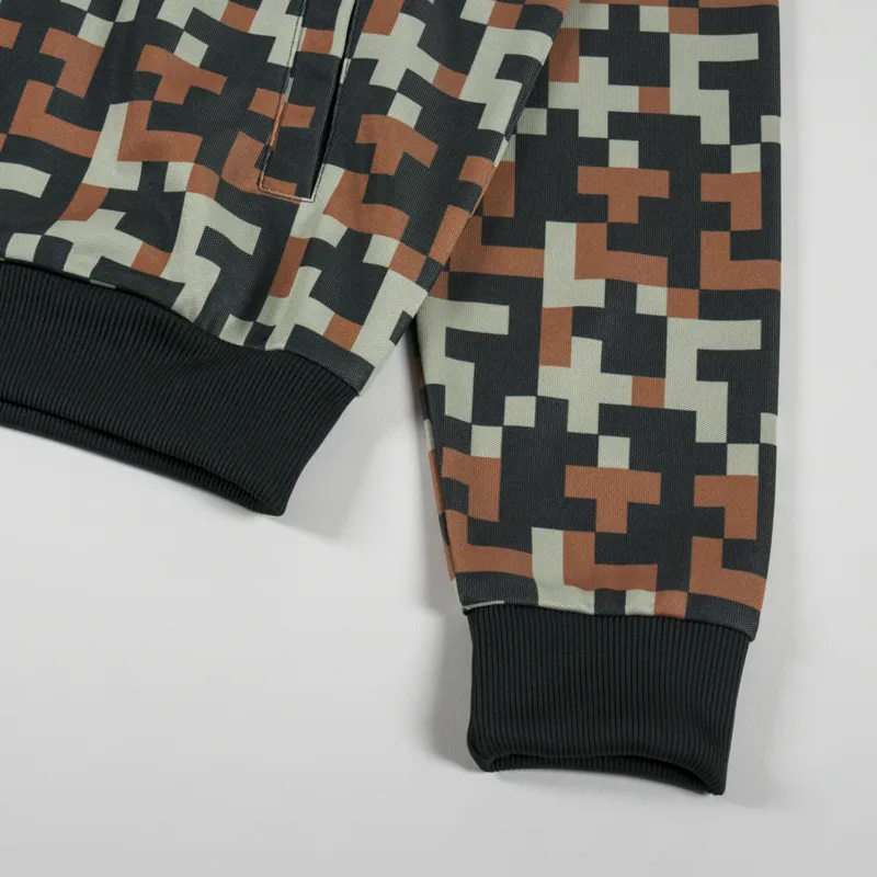 Fred Perry Pixel Print Track Jacket Night Green-3