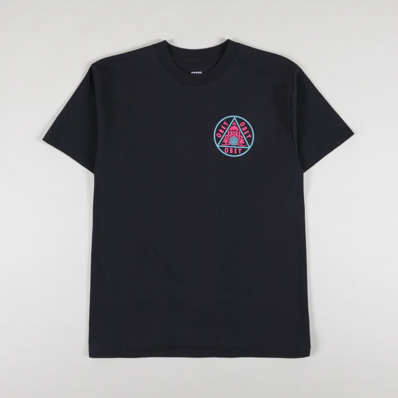 Obey Clothing Mens Short Sleeve Pyramid T Shirt Black
