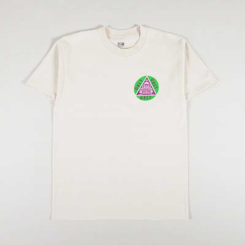 Obey Pyramid T Shirt Cream-1