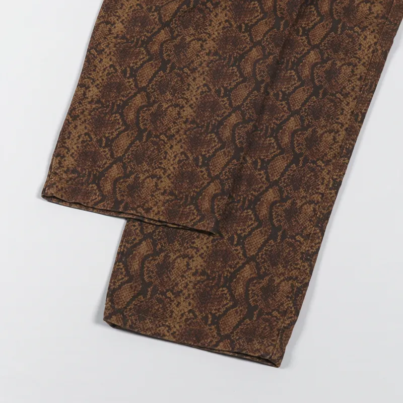 Stussy Mens Python Print Beach Pants Brown