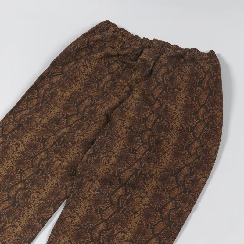 Stussy Mens Python Print Beach Pants Brown