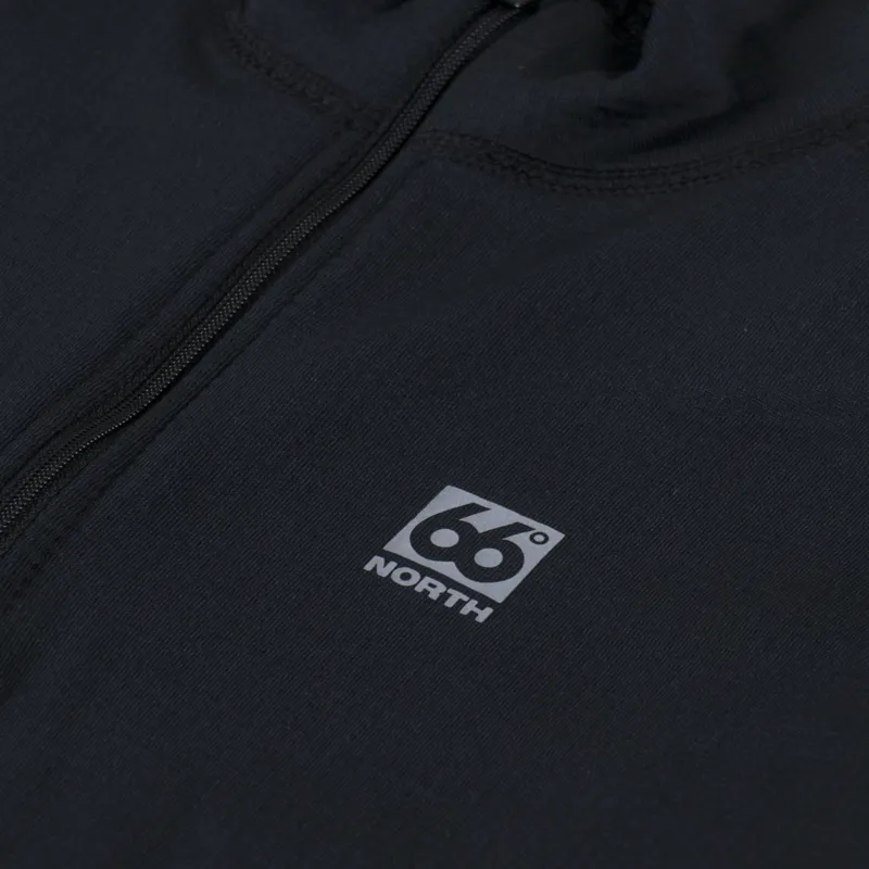 66 North Grettir Long Sleeve Zip Neck Black-5