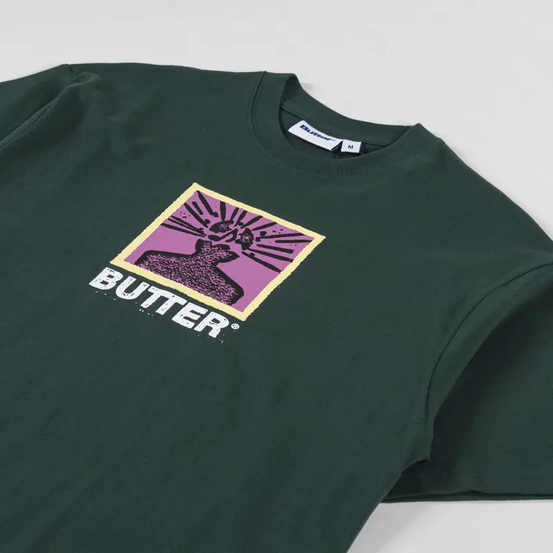 Butter Goods Explosion T Shirt Dark Forest-1