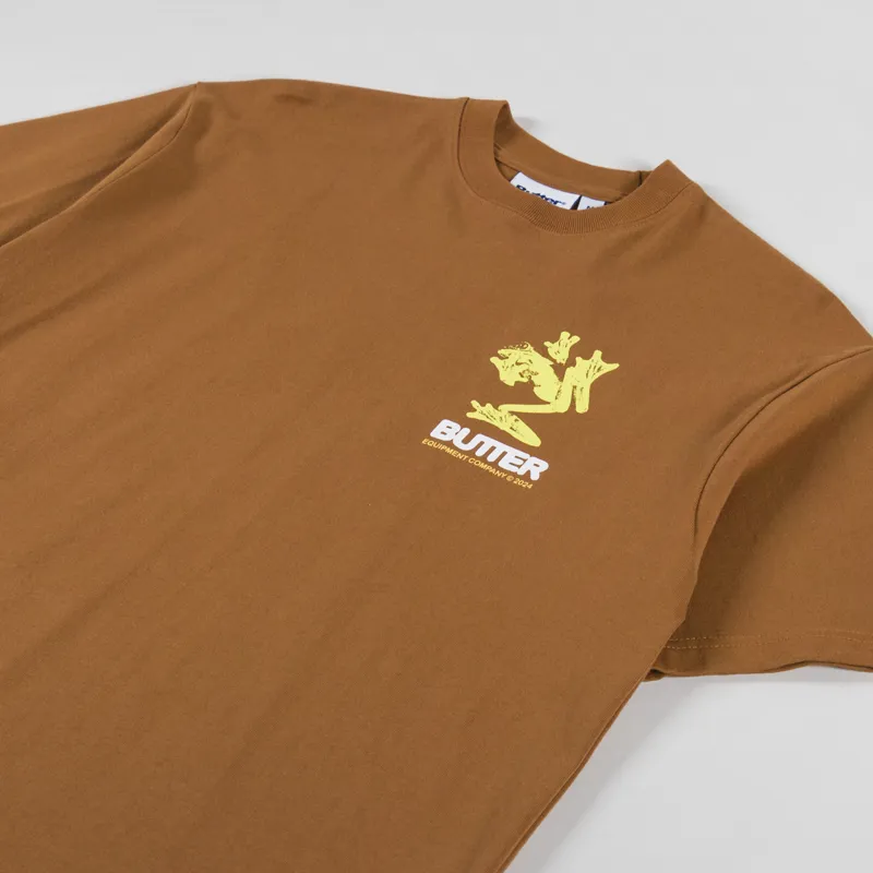 Butter Goods Amphibian T Shirt Oak Brown-3