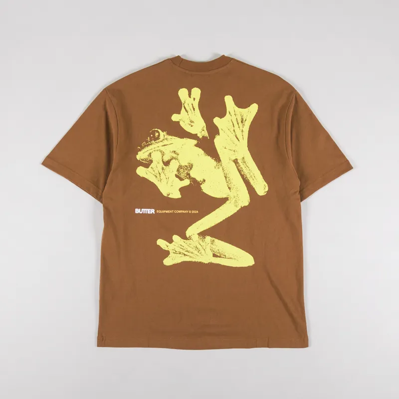 Butter Goods Amphibian T Shirt Oak Brown