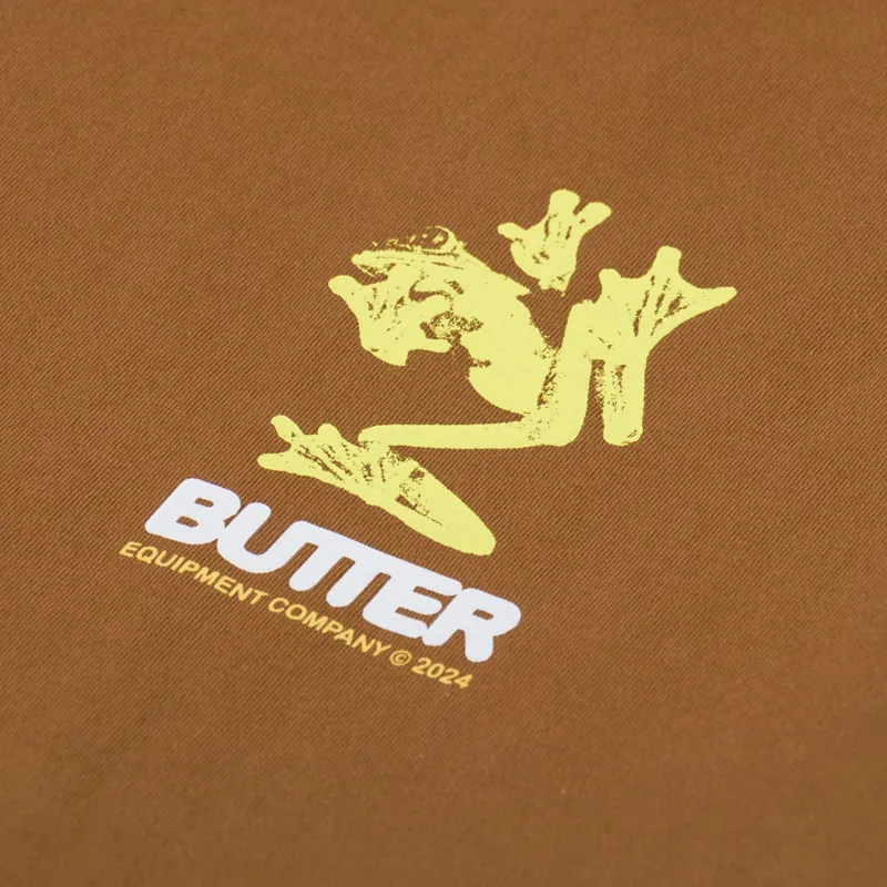 Butter Goods Amphibian T Shirt Oak Brown-5