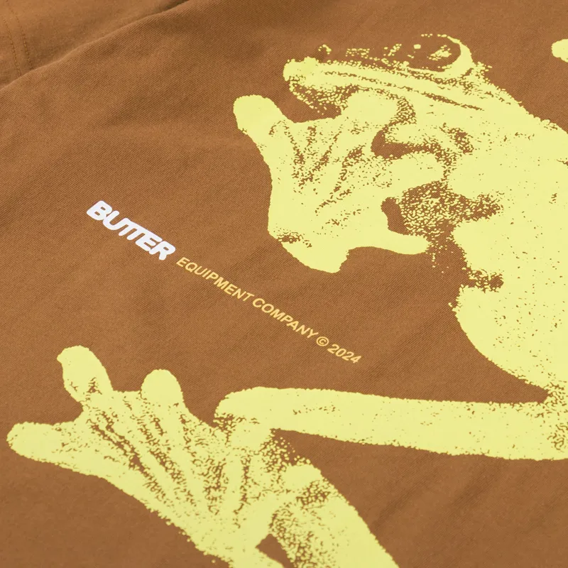 Butter Goods Amphibian T Shirt Oak Brown-4