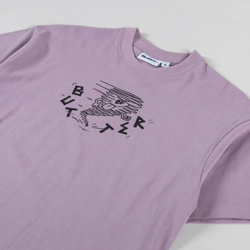 Butter Goods Tornado T Shirt Washed Berry-1
