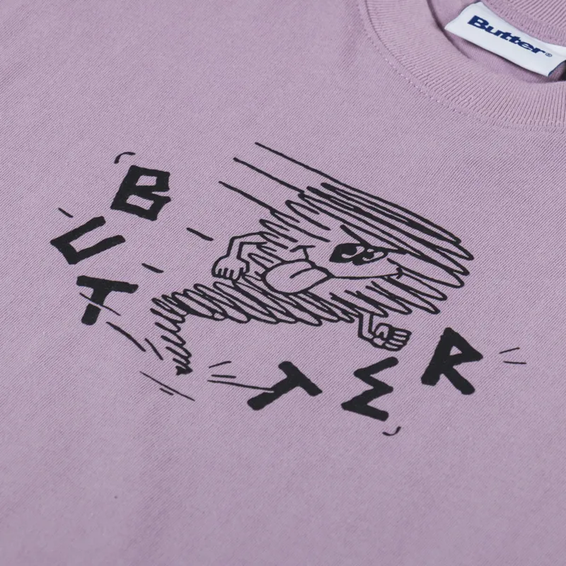 Butter Goods Tornado T Shirt Washed Berry-2