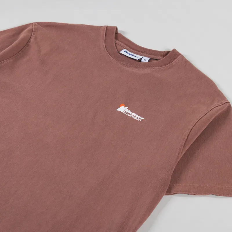 Butter Goods Distressed Pigment Dye T Shirt Rust-1