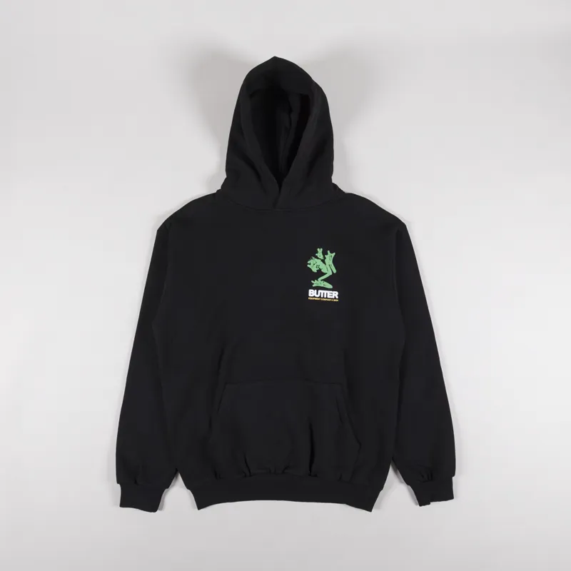 【BUTTER GOODS】 AMPHIBIAN PULLOVER HOOD : BLACK Butter Goods - Amphibian Pullover Hood (Black